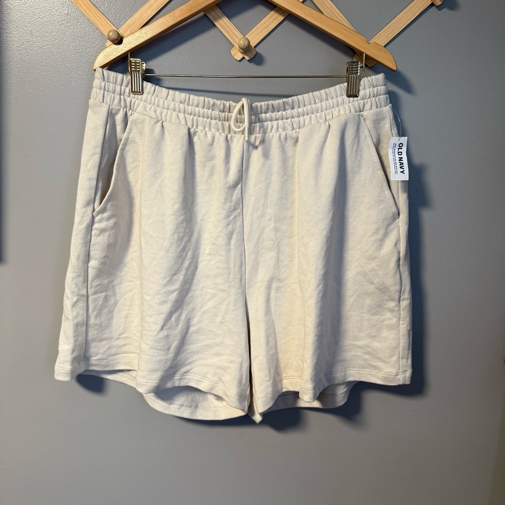 Old Navy | Cream Terry Shorts - Picture 2 of 4
